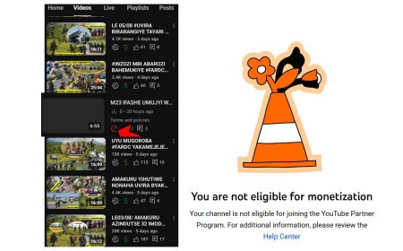 Rwandan YouTube Channels face deletion and demonitization over M23 Content
