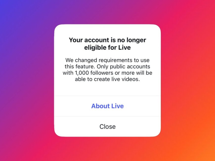 Instagram introduces new rules for going live: Public account and 1,000 followers now required