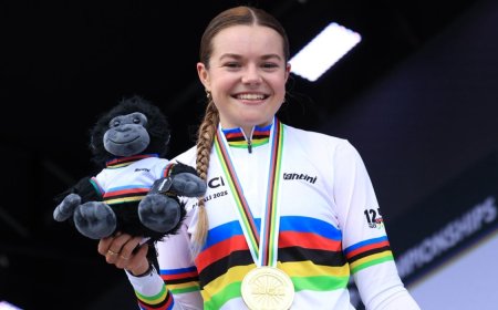 Tearful Megan Arens wins women's junior ITT world title