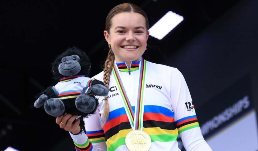 Tearful Megan Arens wins women's junior ITT world title