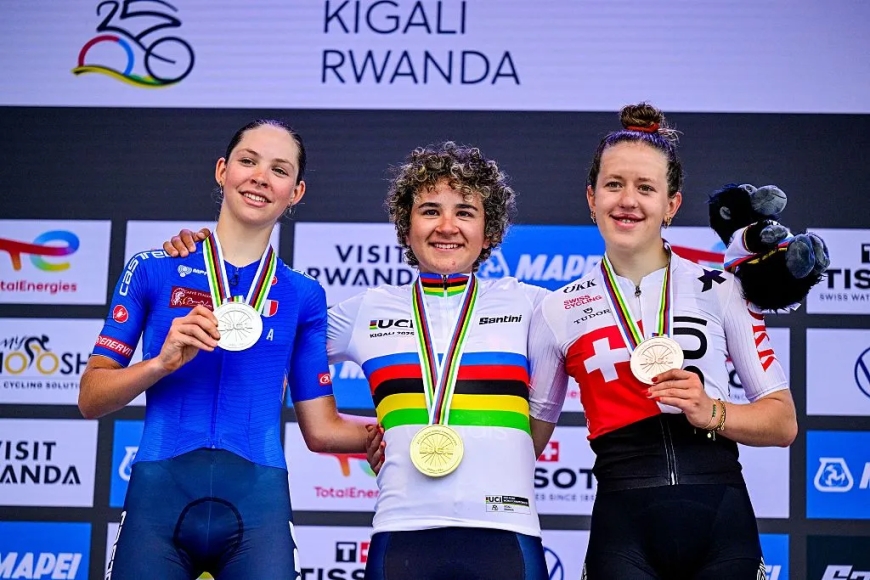 Spain’s Paula Ostiz bags gold medal in women junior road race