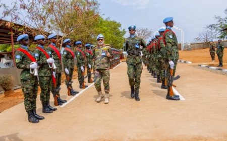 UNMISS Force Commander Brig. Gen.Mohammad Iqbal Hossain Visits Rwanda’s 3rd Battalion in Juba