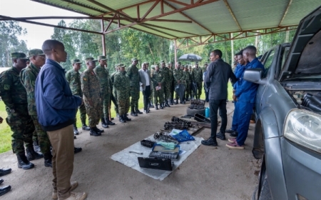 RDF, UPDF officers visit Mutobo demob centre