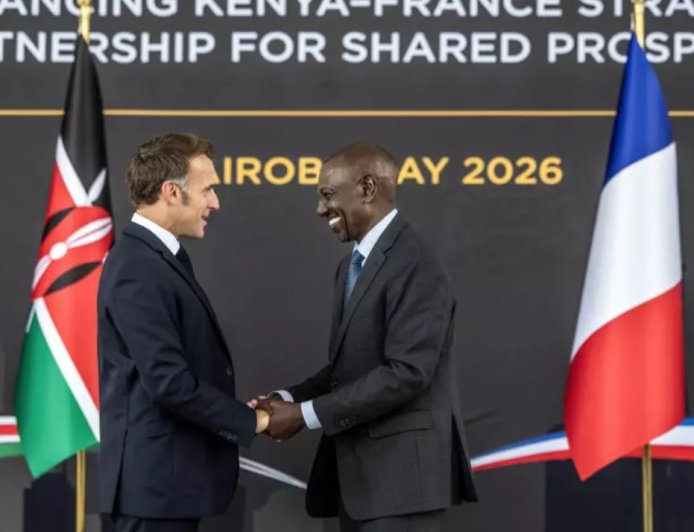 Macron arrives in Kenya ahead of Africa summit