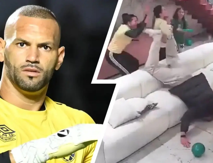 Gremio goalkeeper Weverton faints from excitement of being picked in Brazil's 2026 World Cup squad - his family members ignore him in wild celebration scenes