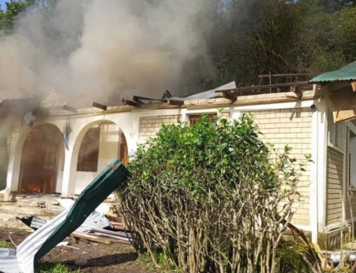 PHOTOS: Kinshasa's drones destroy park rangers camp in North Kivu