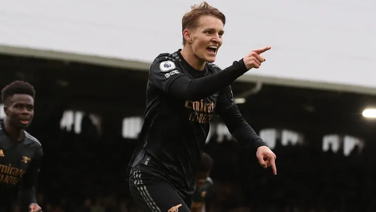 Odegaard hails 'amazing' Trossard as Gunners crush Fulham to make history