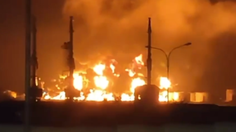 Suspected drone strikes Sevastopol oil terminal