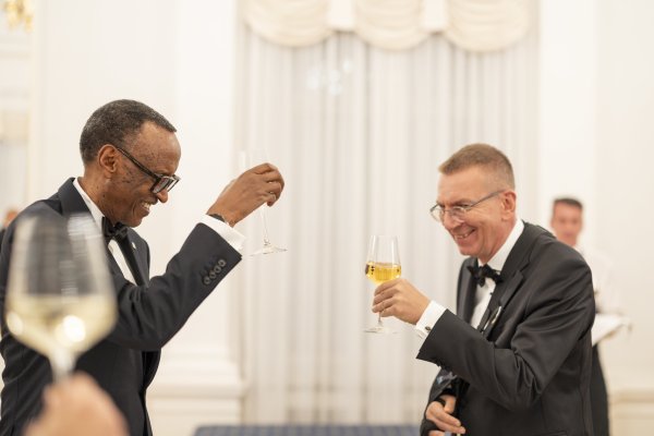 Latvian President Edgars Rinkēvičs hosts president Paul Kagame during his three-day visit to the country